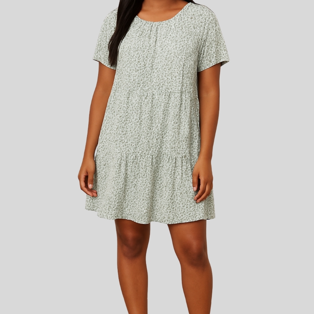 Rails Clarissa Mini Dress Women’s Size XS Green Floral Lined Flowy Boho Summer
